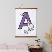 A is voor... gepersonaliseerde print hangend wandkleed (Slaapkamer)