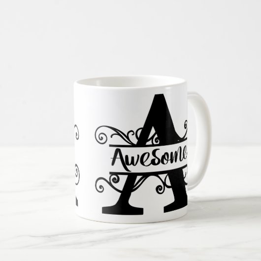 A is voor Geweldige! Koffiemok (Voorkant rechts)