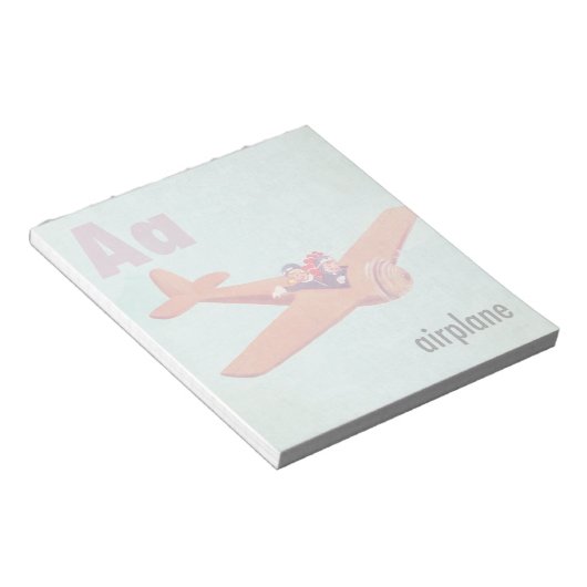 A is voor het vliegtuig notitieblok (Schuin)