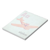 A is voor het vliegtuig notitieblok (Linkerzijde)