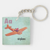 A is voor het vliegtuig sleutelhanger (Achterkant)