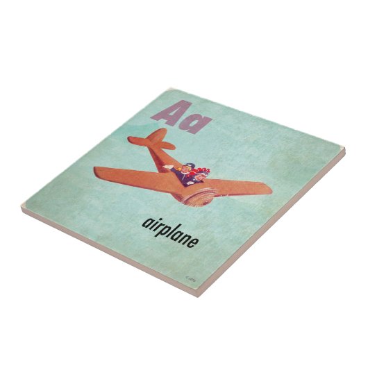 A is voor het vliegtuig tegeltje (Zijkant)
