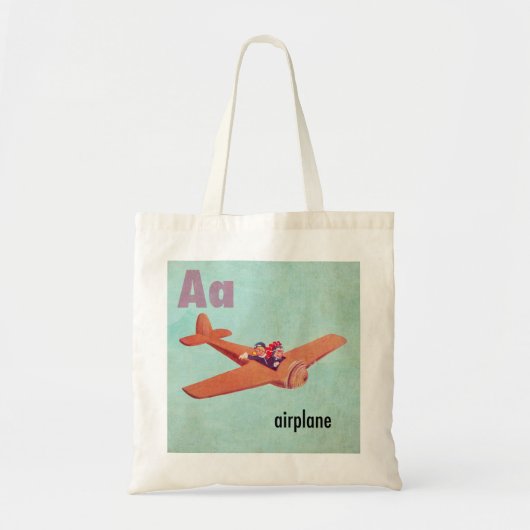 A is voor het vliegtuig tote bag (Voorkant)
