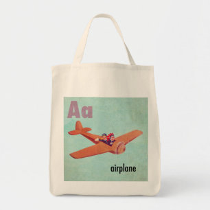 A is voor het vliegtuig tote bag