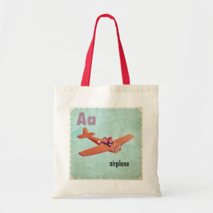 A is voor het vliegtuig tote bag
