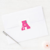 A is voor Leger Vierkante Sticker (Envelop)
