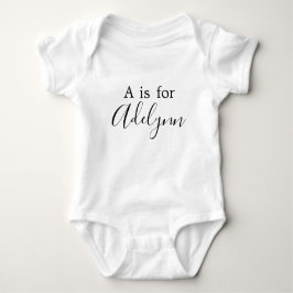 A is voor Naam Alphabet Persoonlijke Baby van de B Romper