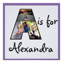 A is voor Naam Poster