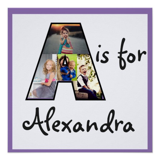 A is voor Naam Poster (Voorkant)
