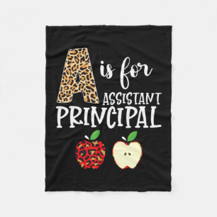 A Is Voor Onmiddellijk Hoofd Luipaard Print Appel Fleece Deken