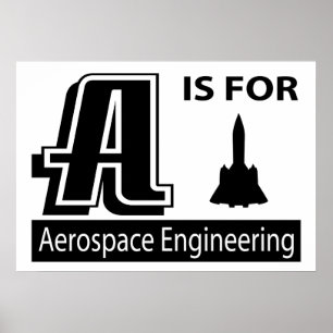 A is voor ruimtevaarttechniek poster
