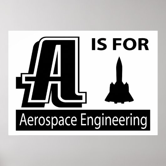 A is voor ruimtevaarttechniek poster (Voorkant)