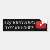 a&j broers youtube bumpersticker (Voorkant)