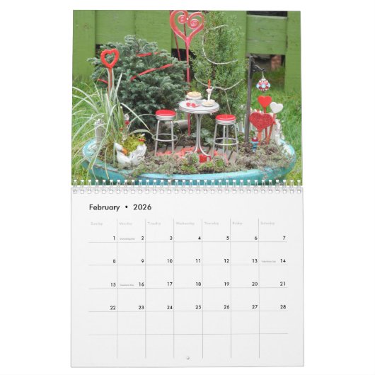 A Jaar in de miniatuurtuin Kalender (Feb 2026)