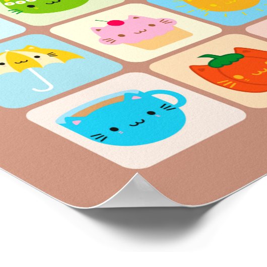 A Jaar van de Cute Cats Poster (Hoek)