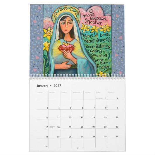 A Jaar van de katholieke heiligen Kalender (Jan 2027)