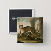 A Jaguar Vierkante Button 5,1 Cm (Voorkant /achterkant)