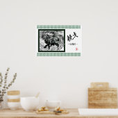 a _Japanese horse samurai art equestrian sumi Poster (Keuken)