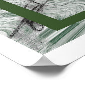 a _Japanese horse samurai art equestrian sumi Poster (Hoek)