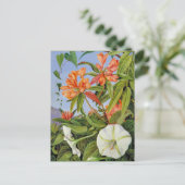 A Javan Rhododendrum en Ipomoea Briefkaart (Staand voorkant)