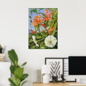 A Javan Rhododendrum en Ipomoea Poster (Thuiskantoor)