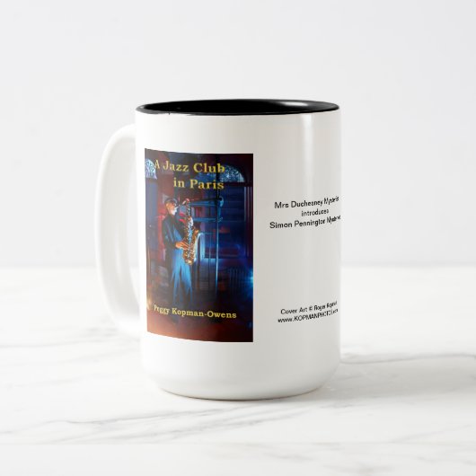 "A Jazz Club in Parijs" Tweekleurige Koffiemok (Voorkant links)