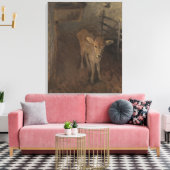 A Jersey Calf Canvas Afdruk (Insitu (Woonkamer))