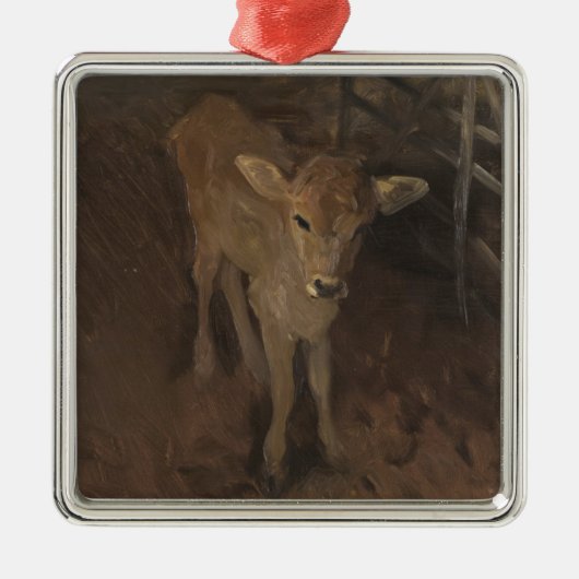 A Jersey Calf Metalen Ornament (Voorkant)