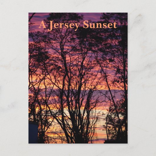 A Jersey Sunset Briefkaart (Voorkant)