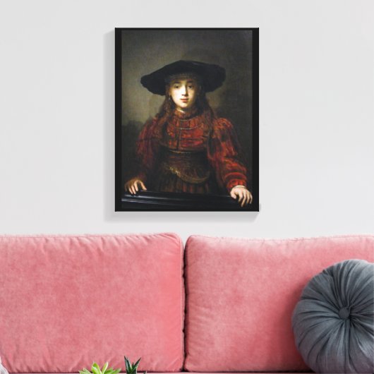 A Jewish Bride - Rembrandt - 1641 Canvas Afdruk (Insitu (Woonkamer))
