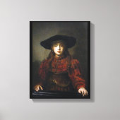 A Jewish Bride - Rembrandt - 1641 Canvas Afdruk (Voorkant)
