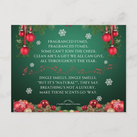 A Jingle Bells Holiday Parody - Jingle Smells Briefkaart (Voorkant)