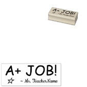 "A + JOB!" + Aangepaste leraar naam Rubberen stemp Rubberstempel (Gestempeld)