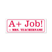 "A+ Job!" + Onderwijsnaam Rubberstempel Zelfinktende Stempel (Design)