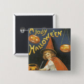 A Jolley Halloween Vierkante Button 5,1 Cm (Voorkant /achterkant)