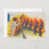 A Jolly Halloween (zwarte katten) Briefkaart (Voorkant / Achterkant)
