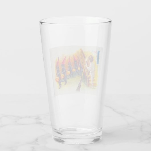 A Jolly Halloween (zwarte katten) Glas (Achterkant)