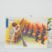 A Jolly Halloween (zwarte katten) Kaart (Staand voorkant)