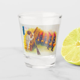 A Jolly Halloween (zwarte katten) Shot Glas
