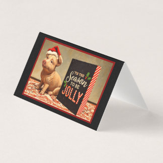 A Jolly Santa Pig - Christmas Fun Card Kaart