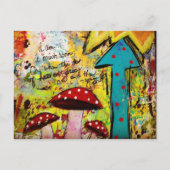 A Journal Briefkaart of art and mixmedia sun (Voorkant)