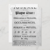 A Journal of the Plague Year, 1665 Briefkaart (Voorkant / Achterkant)