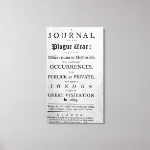 A Journal of the Plague Year, 1665 Canvas Afdruk