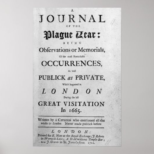 A Journal of the Plague Year, 1665 Poster (Voorkant)