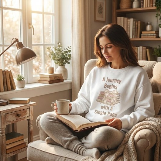 A Journey Begins with a Single Page: Book Lover Trui