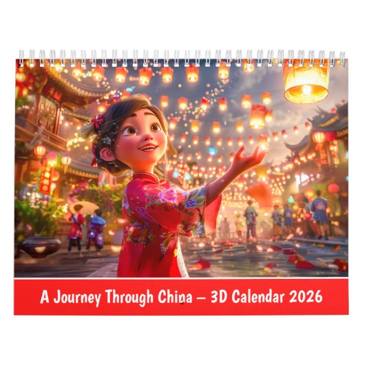 A Journey Through China – 3D Calendar 2026 Kalender (Hoes)
