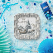 A Journey Through Winter Pines Papieren Bordje (Feest)