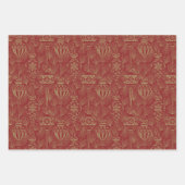 A Jumble of Victorian Holiday Postcards Inpakpapier Vel (Voorkant 2)