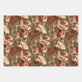 A Jumble of Victorian Holiday Postcards Inpakpapier Vel (Voorkant)