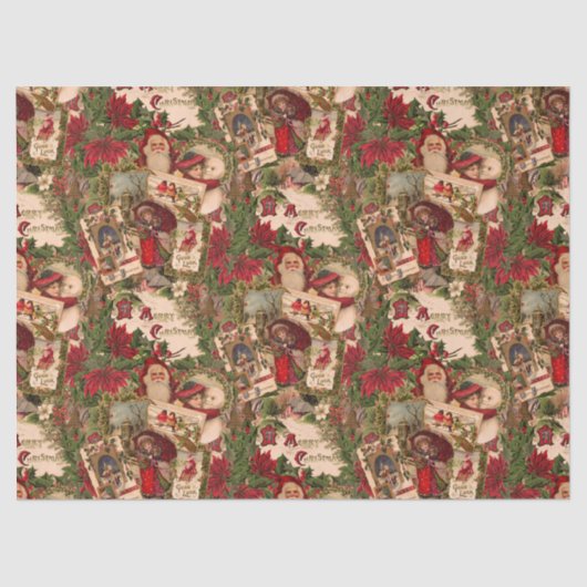 A Jumble of Victorian Holiday Postcards Tissuepapier (Voorkant)